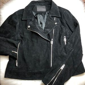 BlankNYC Leather Motorcycle Jacket in Black